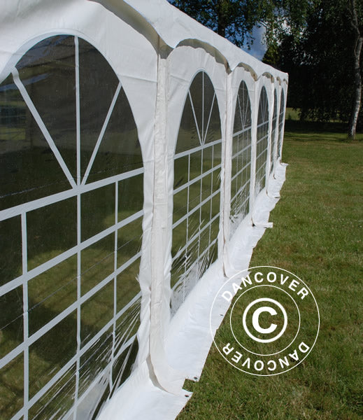 Partytelt Exclusive 6x12m PVC 900, "Arched", Hvit
