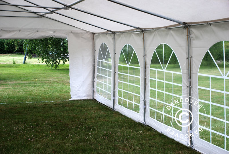 Partytelt Exclusive 6x12m PVC 900, "Arched", Hvit