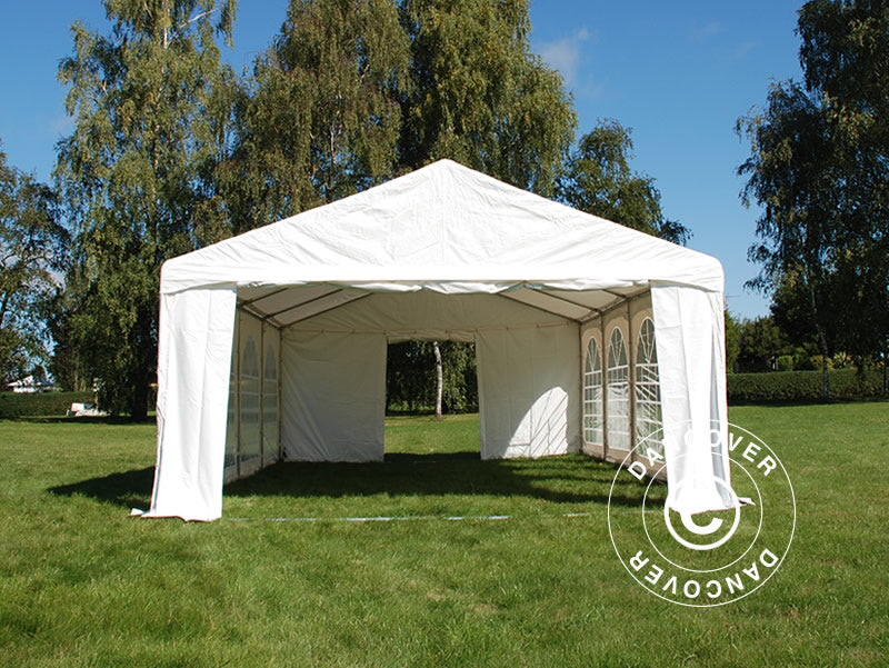 Partytelt Original 4x6m PVC 900, "Arched", Hvit