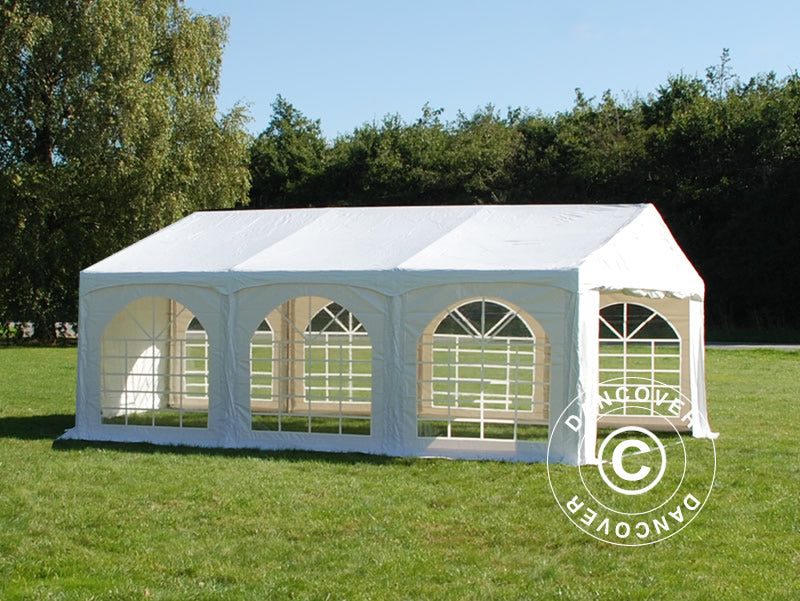 Partytelt Original 4x6m PVC 900, "Arched", Hvit
