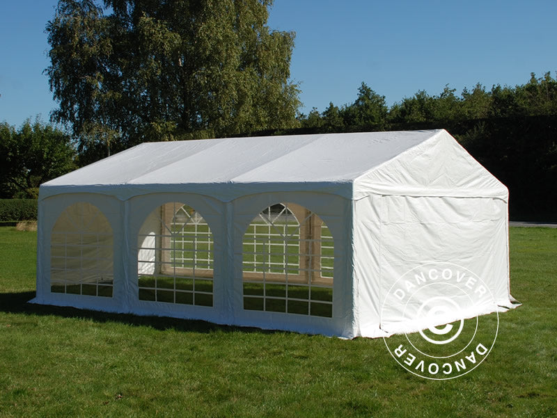 Partytelt Original 4x6m PVC 900, "Arched", Hvit