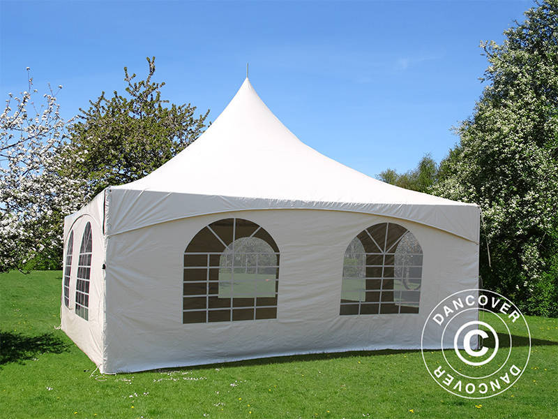Pagoda partytelt PartyZone 5x5m, PVC, hvit