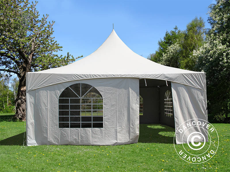 Pagoda partytelt PartyZone 6x6m, PVC, hvit