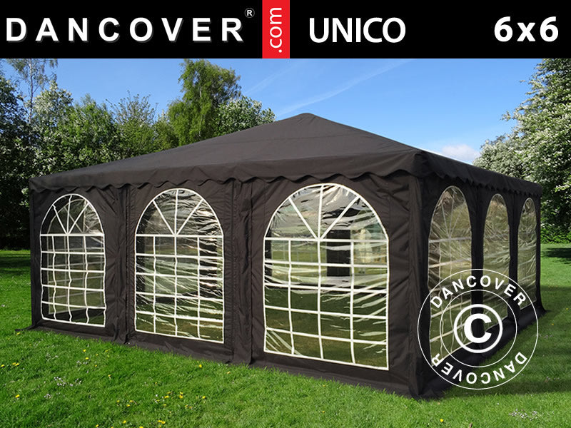 Pagoda partytelt UNICO 6x6m, svart