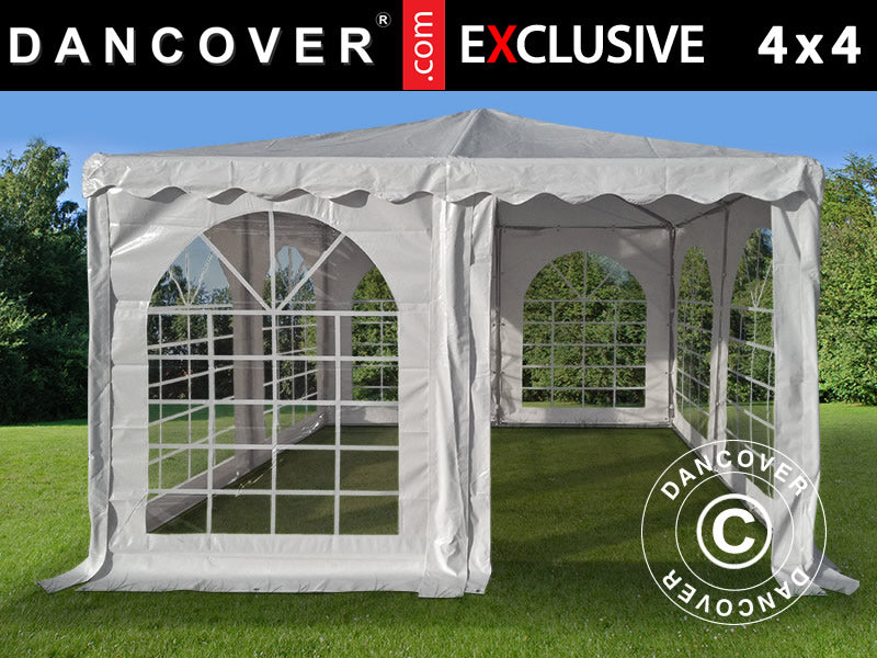 Pagode telt Exclusive 4x4m PVC, Hvit