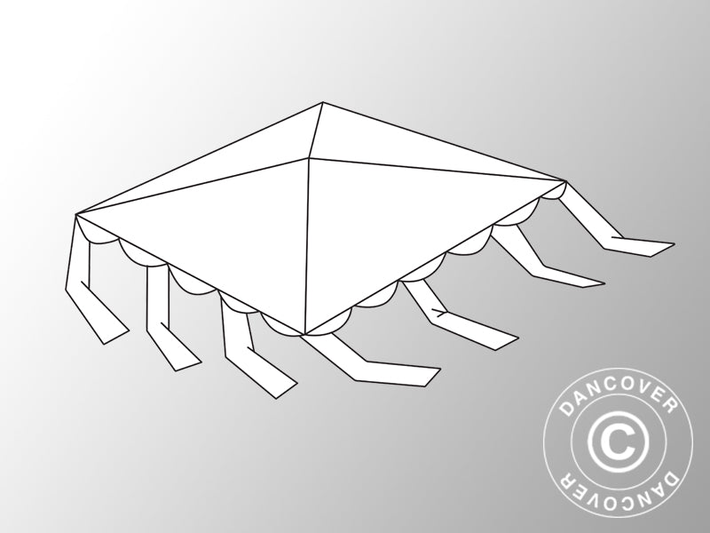 Takduk til Pagoda Exclusive 6x6m, PVC, Hvit