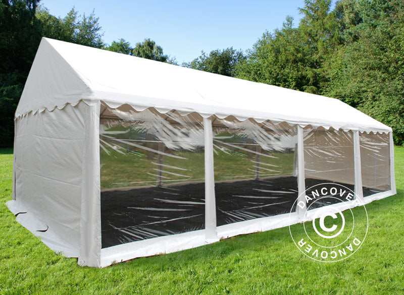Partytelt Original 4x8m PVC 900, Panorama, Hvit