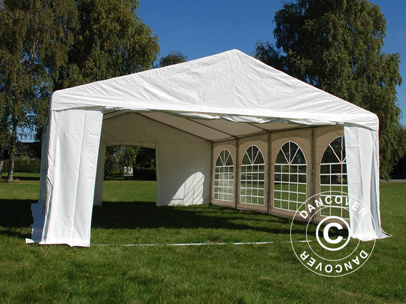 Partytelt Original 5x8m PVC 900, "Arched", Hvit