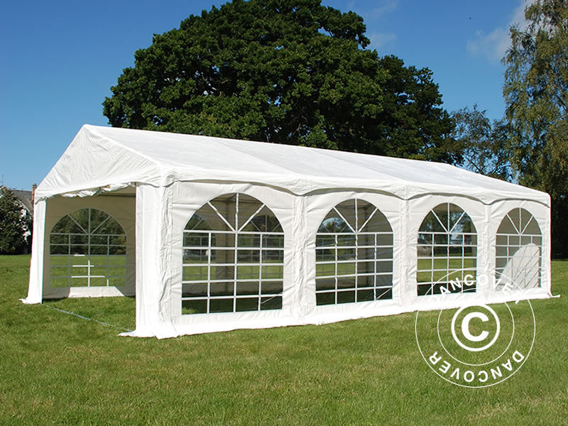 Partytelt Original 5x8m PVC 900, "Arched", Hvit