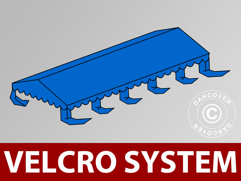 Takduk til partyteltet UNICO, PVC/Polyester, 5x10m, Blå