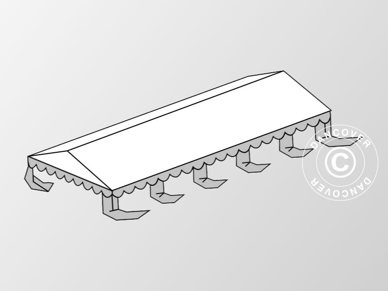 Takduk for Partytelt Exclusive 6x10m PVC, Hvit/Grå