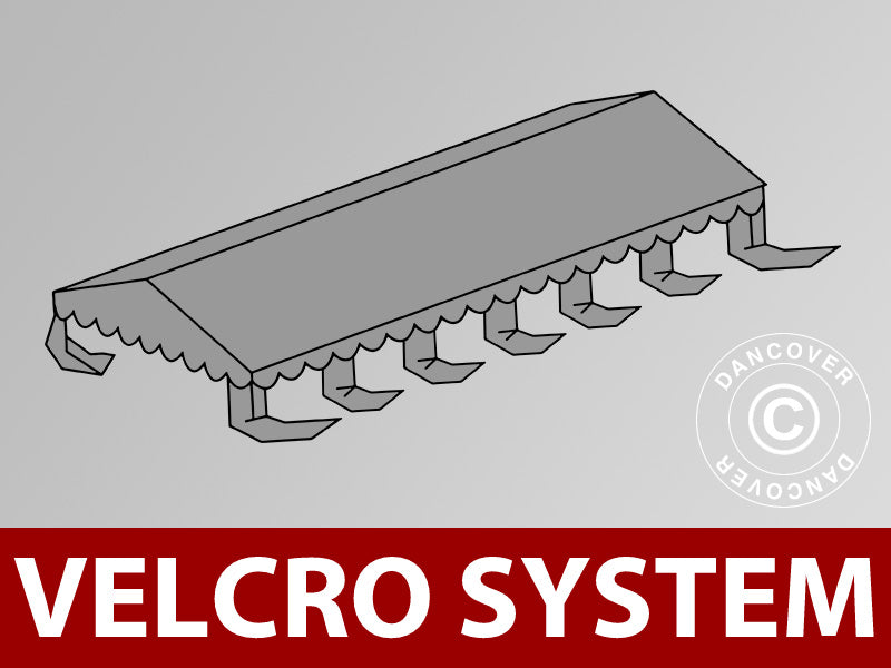 Takduk til partyteltet UNICO, PVC/Polyester, 6x12m, mørkegrå