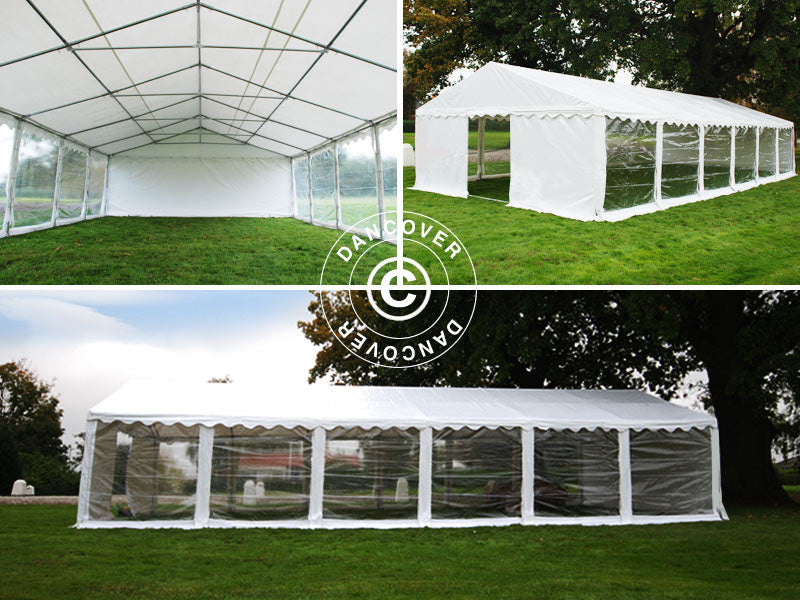 Partytelt Exclusive 6x12m PVC 900, Hvit, Panorama