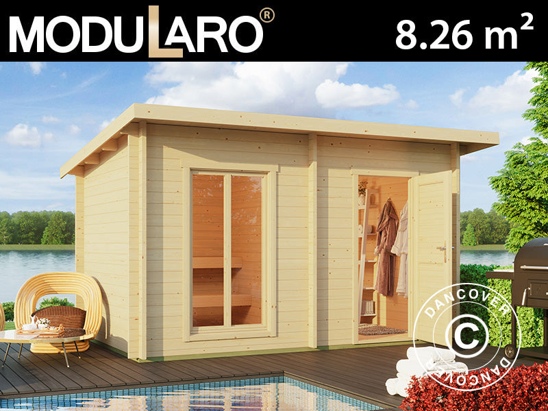 Badstuhytte Levi, 4x2,2m ,8,26m², Naturlig