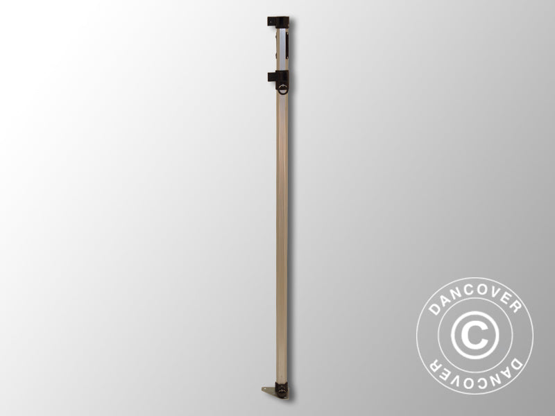 Hjørnefot komplett 2,10/2,39m, Svart beslag