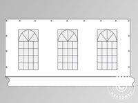 Sidevegg med vindu til partyteltet PLUS 6m, Hvit