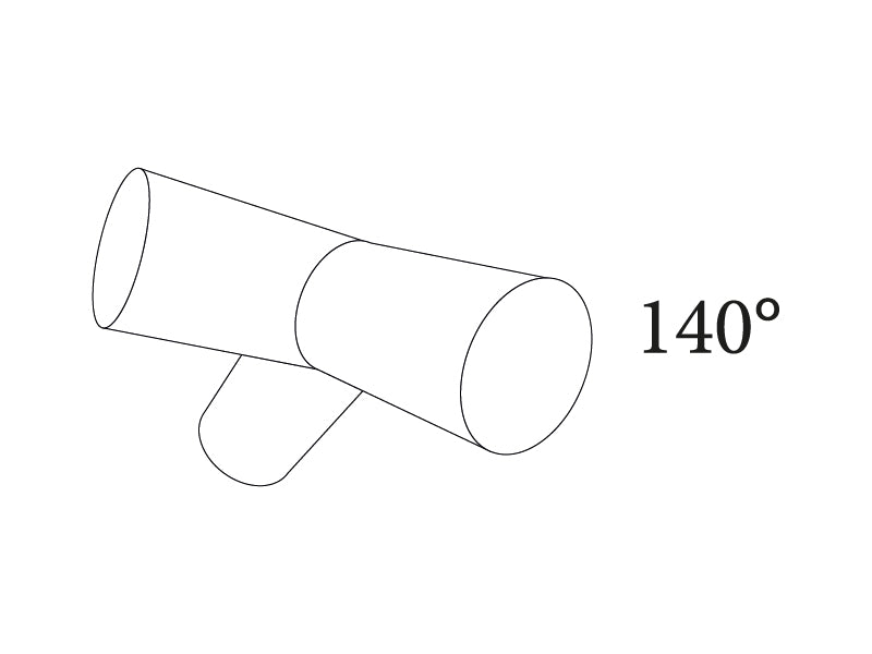 3-veis rørkobling, Ø42mm, 140°