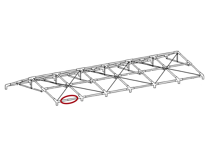 Rør til tak, Ø38x1880mm