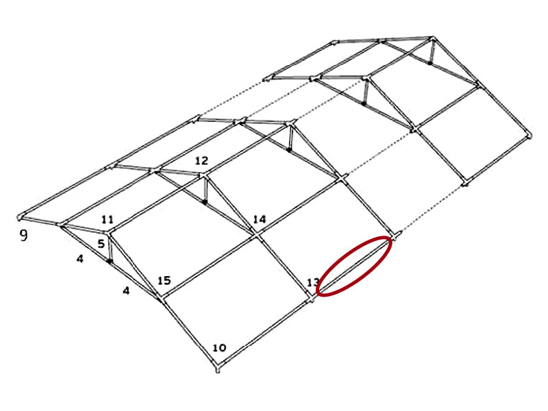 Rør til tak, Ø38x1880mm