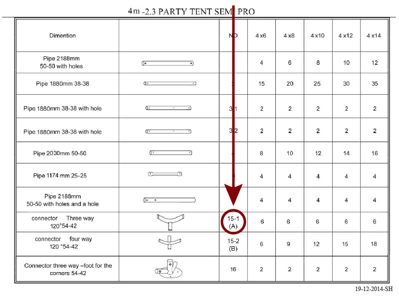 3-veis rørkobling, Ø42+Ø54mm, 120°