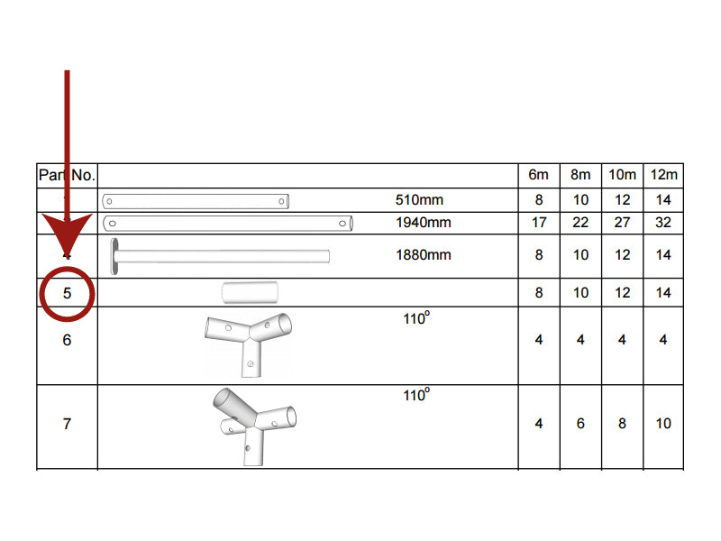 2-veis rørkobling, Ø42mm, 200mm