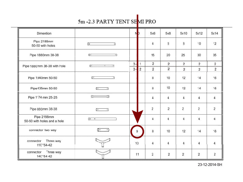 2-veis rørkobling, Ø54mm