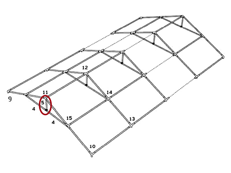 Gavlrør vertikalt, Ø25mm, 550mm