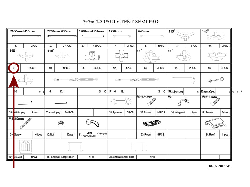 4-veis rørkobling, Ø42+Ø54mm, 140°