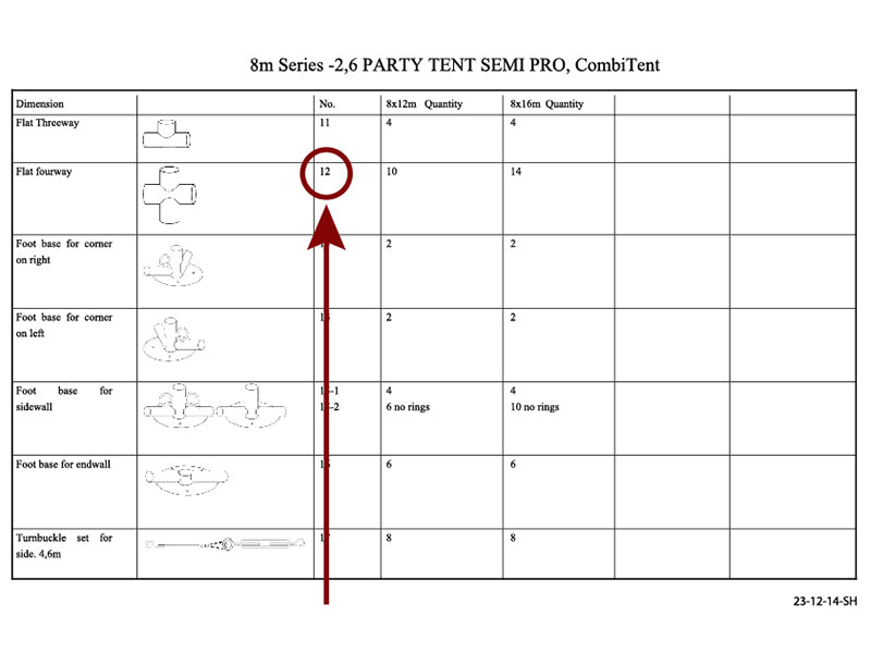 4-veis rørkobling, Ø42+Ø54mm, 180°