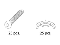 Pose m/vingmuttere og skruer