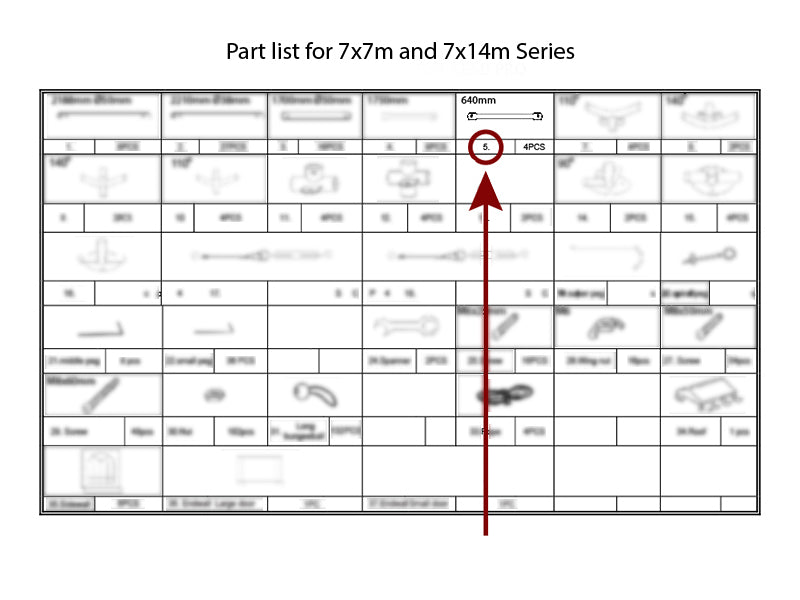 Gavlrør vertikalt, Ø25mm, 640mm