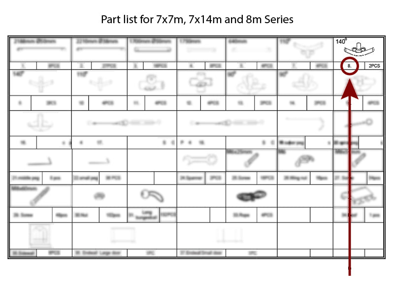3-veis rørkobling, Ø42+Ø54mm, 140°