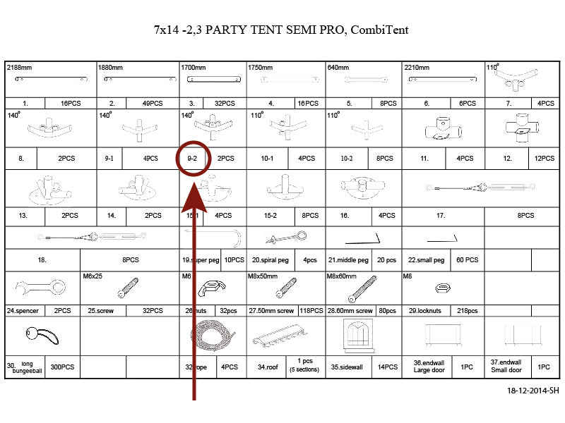 4-veis rørkobling, Ø42+Ø54mm, 140°