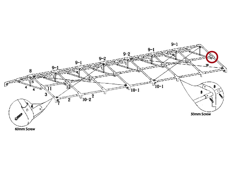 3-veis rørkobling, Ø42+Ø54mm