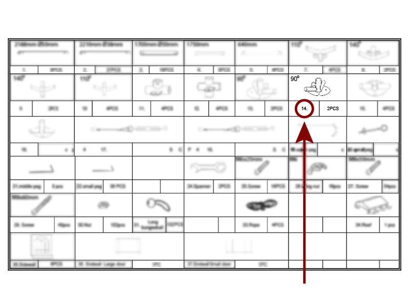3-veis rørkobling til bunnramme, Ø42+Ø54mm, 90°