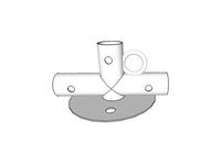 3-veis rørkobling  for bunnramme, Ø42+Ø54mm