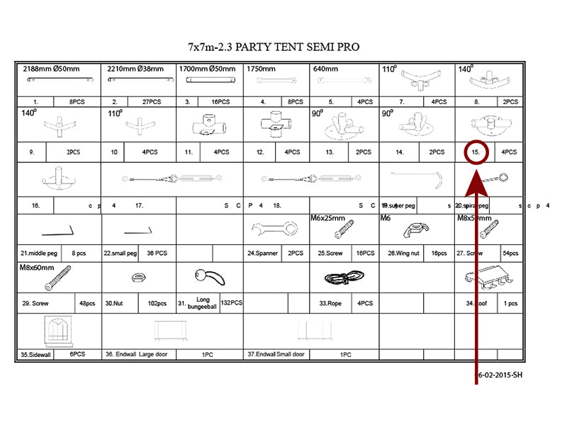 2-veis rørkobling for bunnramme, Ø42mm