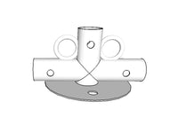 3-veis rørkobling  for bunnramme, Ø42+Ø54mm