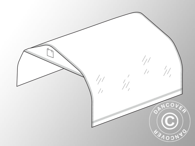 Duk til Polytunnel Drivhus 5,4x6m, 180 Micron-foile, Transparent