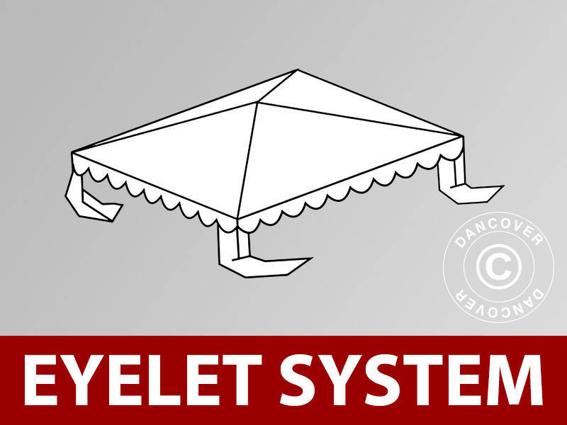 Takduk til partyteltet UNICO, PVC/Polyester, 3 x 3 m, hvit