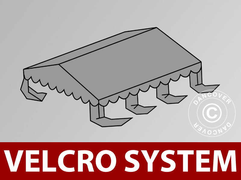Takduk til partyteltet UNICO, PVC/Polyester, 3 x 6 m, mørkegrå