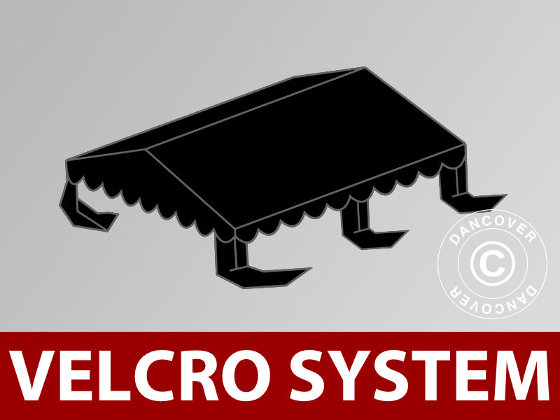 Takduk til partyteltet UNICO, PVC/Polyester, 4 x 4 m, svart