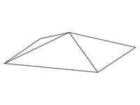 Vindtak til Paviljong Osiris 3x3m/3,5x3,5m, Mørke beige