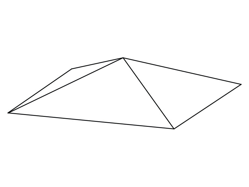 Vindtak til Paviljong Osiris 3x3m/3,5x3,5m, grått