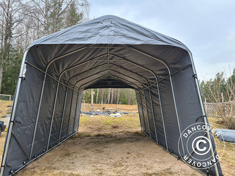 Garasjetelt PRO 3,77x7,3x3,18m PVC, Grå