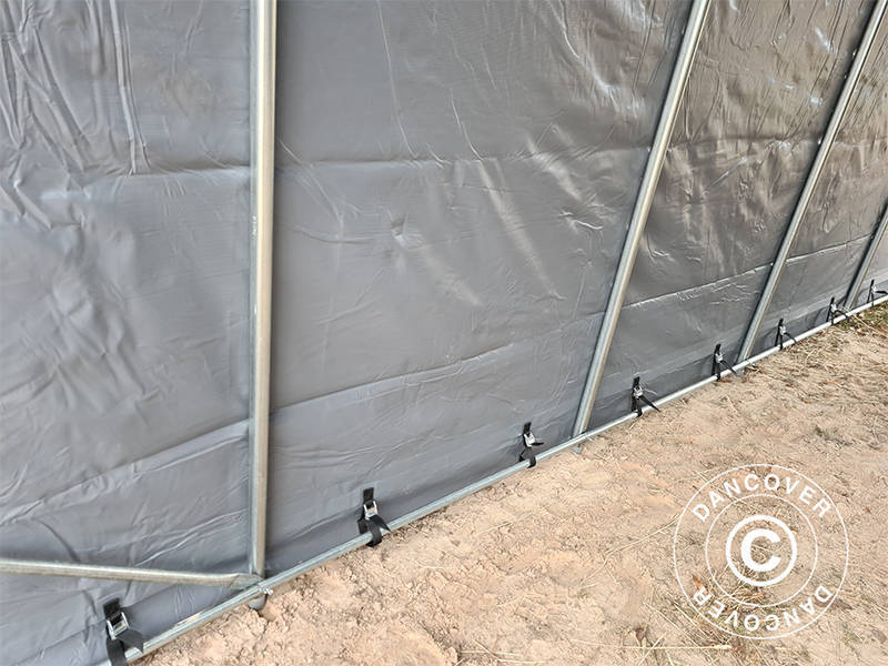 Garasjetelt PRO 3,77x7,3x3,18m PVC, Grå