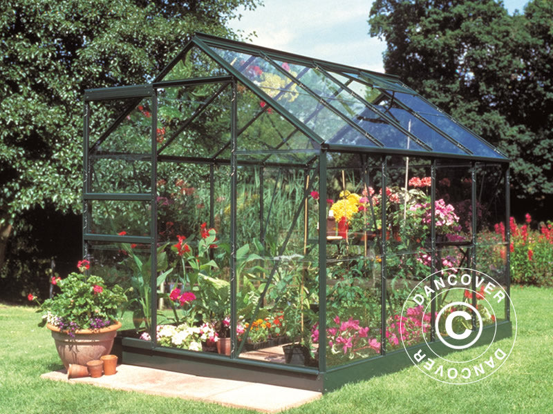 Drivhus Glass Halls Popular 5m², 1,93x2,57x1,95m, Grønn