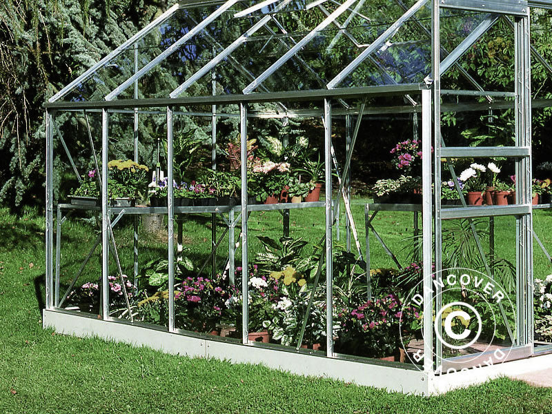 Drivhus Glass Halls Popular 6,2m², 1,93x3,19x1,95m, Aluminium