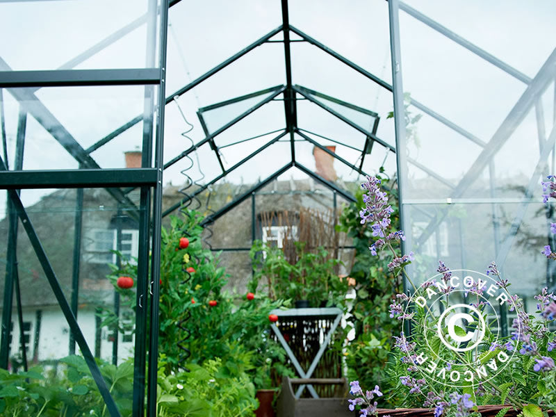 Drivhus Glass Halls Popular 6,2m², 1,93x3,19x1,95m, Grønn