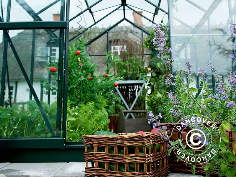 Drivhus Glass Halls Popular 6,2m², 1,93x3,19x1,95m, Grønn